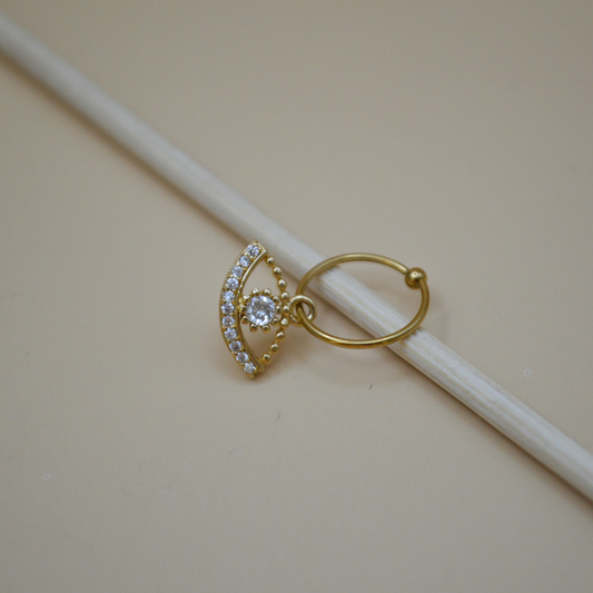 Piercing ojo zirconias shiny