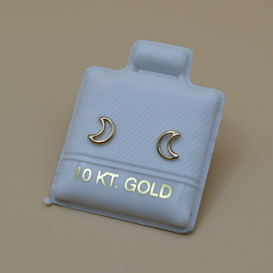 Broquel luna contorno - Oro 10K