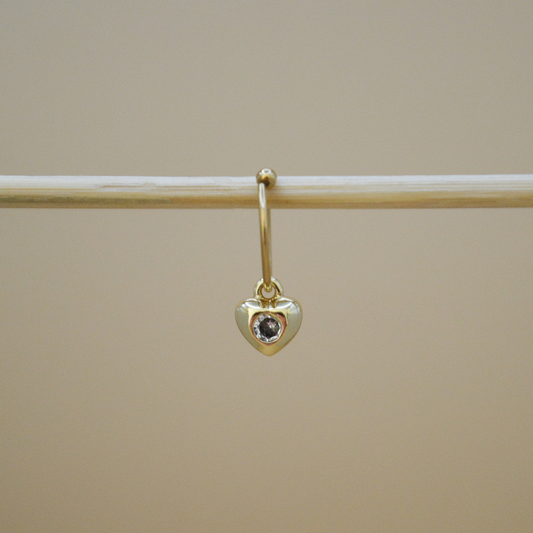 Piercing corazón mini zirconia al centro