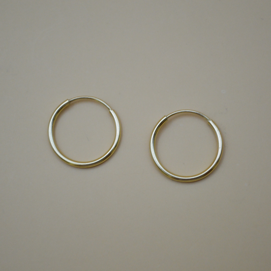 Arracada grande 1.2 cm - Oro 10K