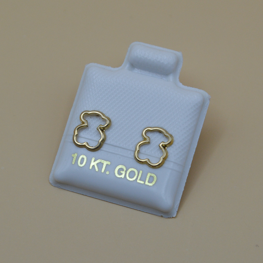 Broquel osito contorno - Oro 10K
