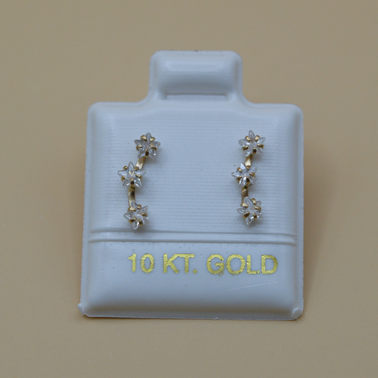 Broquel constelación zirconias naturales - Oro 10K