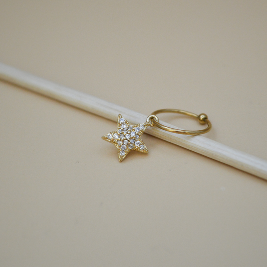 Piercing estrella zirconias