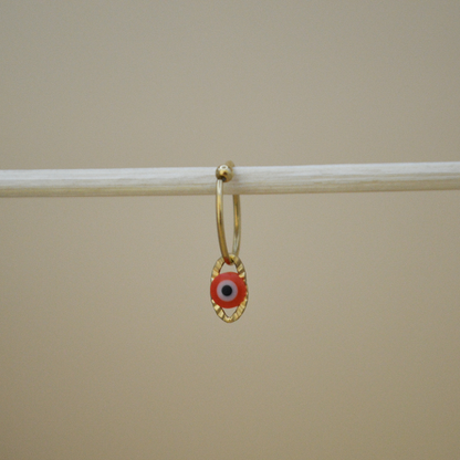 Piercing ojo turco rojo ovalado