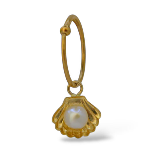 Piercing almeja con perla - Oro 10K