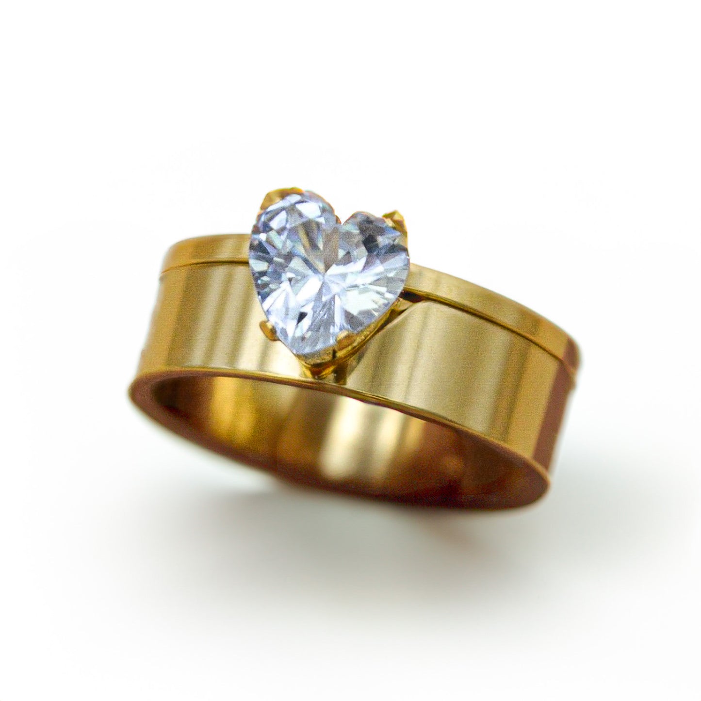 Dúo anillos love acero inoxidable