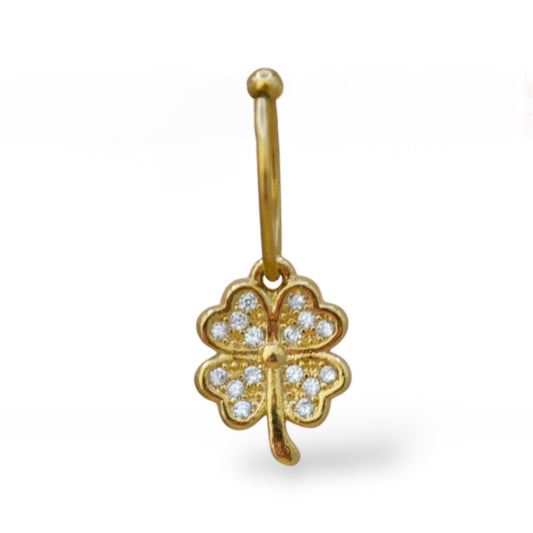 Piercing trébol zirconias