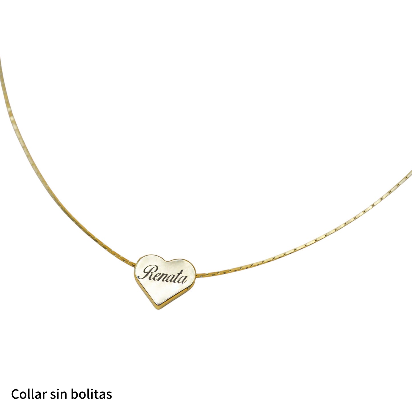Collar personalizado corazón grande
