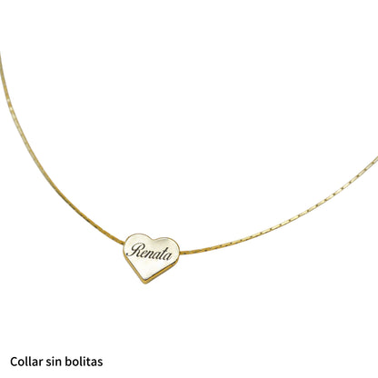 Collar personalizado corazón grande