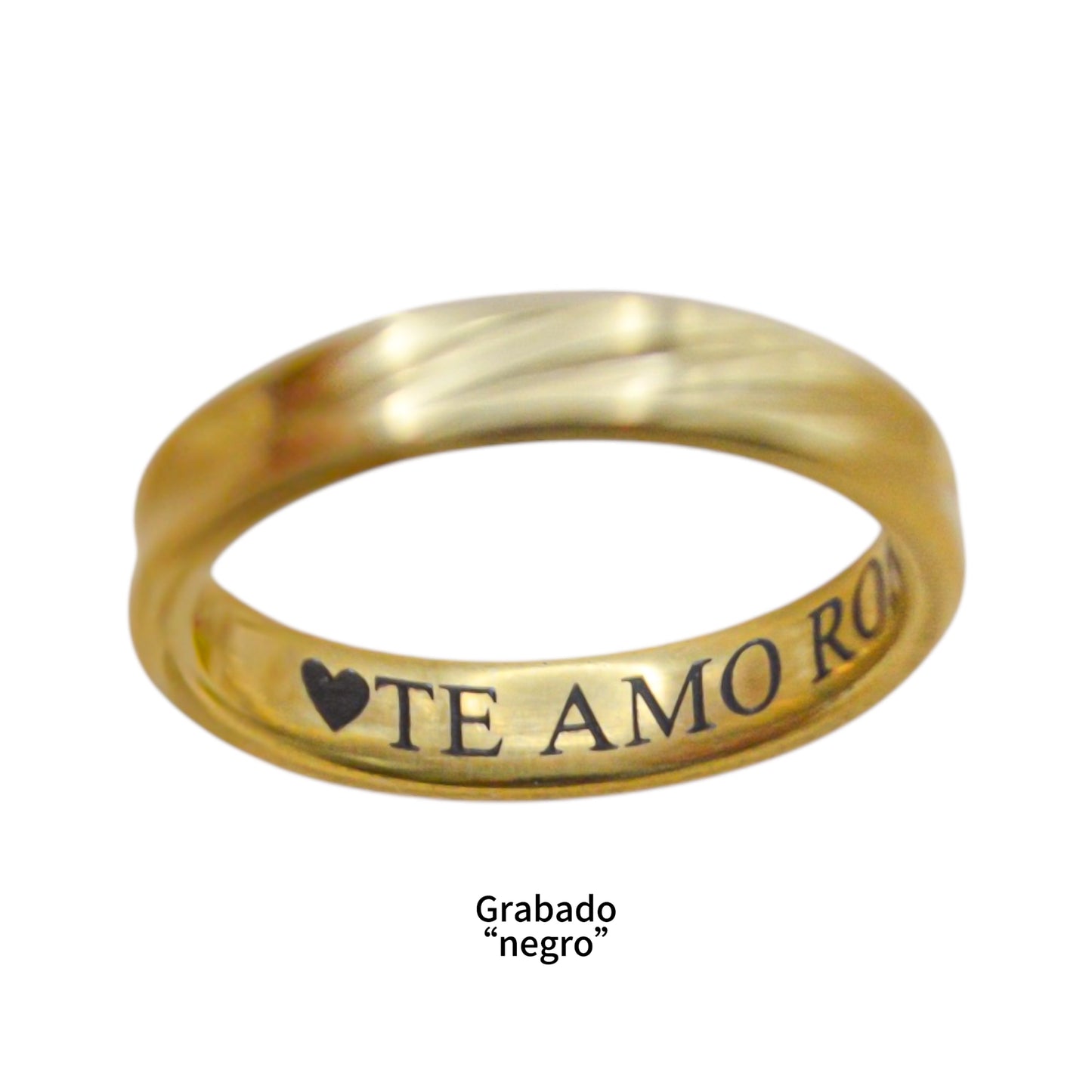 Argolla personalizada acero inoxidable silver