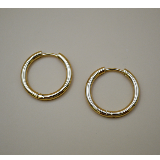 Huggies basic grande gold baño de oro 18K
