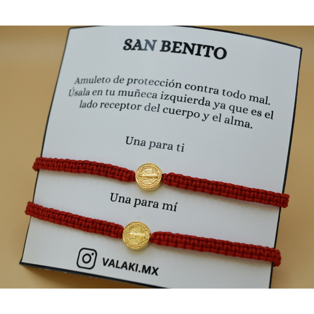 Pulsera San Benito de hilo tejida