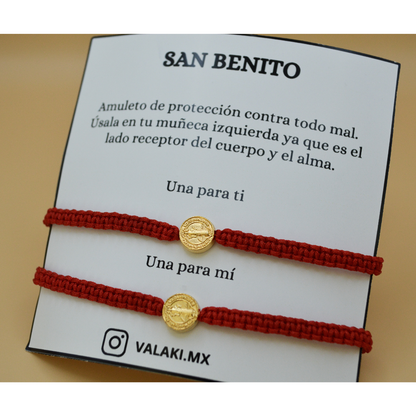 Pulsera San Benito de hilo tejida