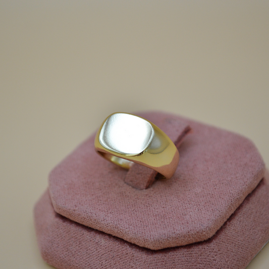 Anillo cuadrado gold ajustable