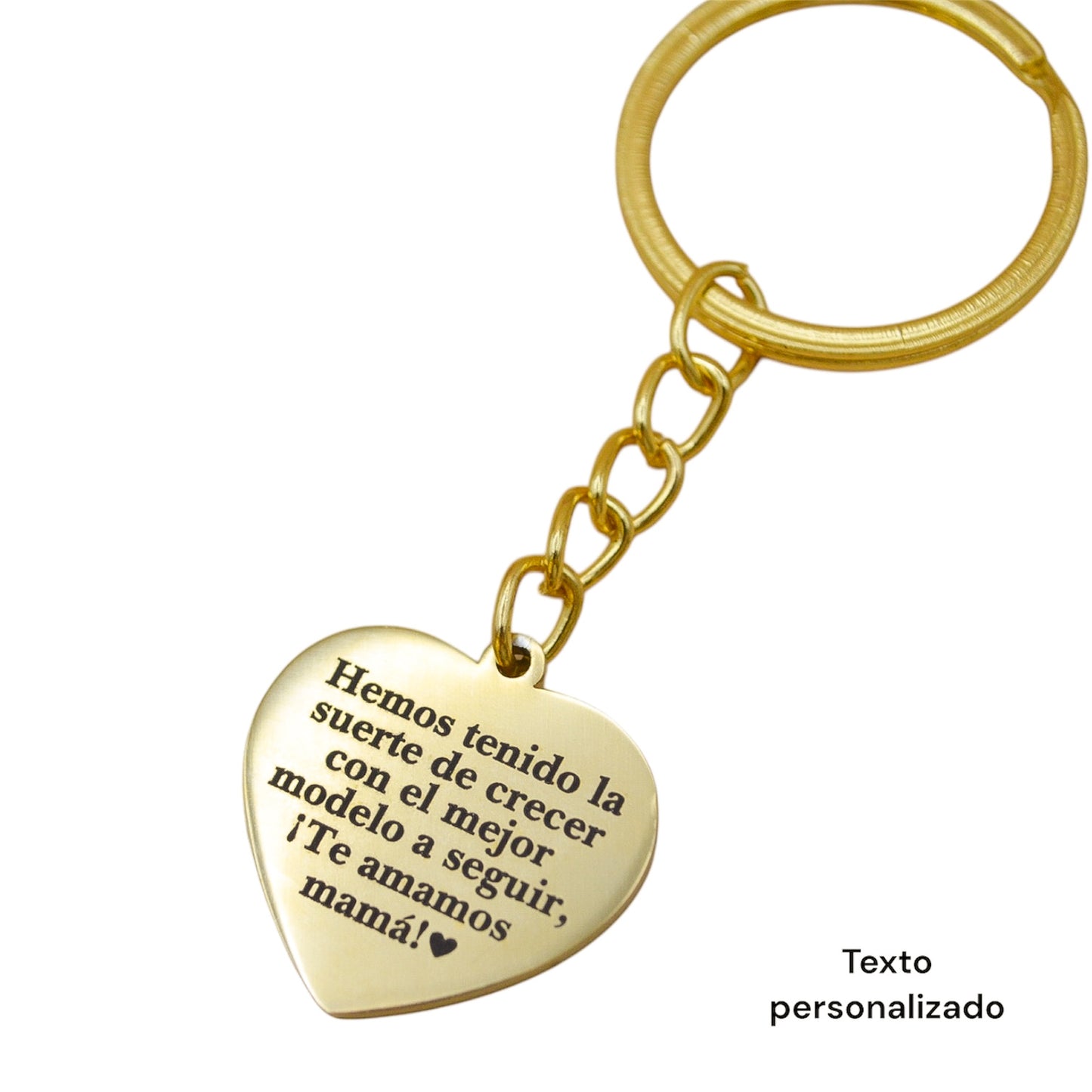 Collar o llavero corazón personalizado con fotograbado y/o texto