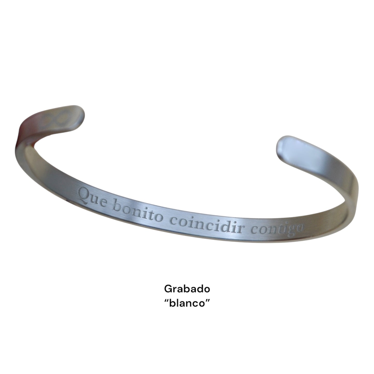 Brazalete personalizado acero inoxidable ajustable