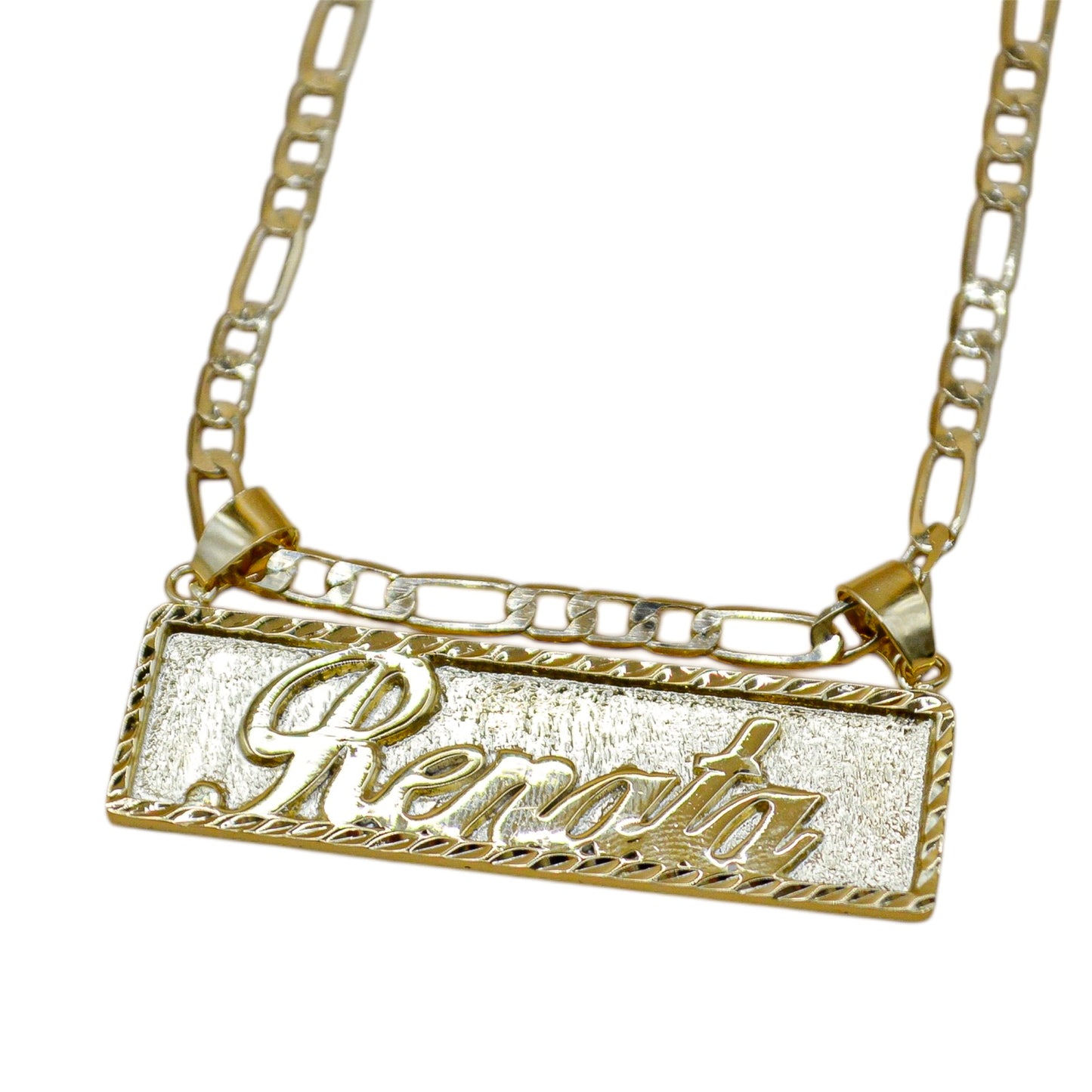 Collar personalizado placa rectangular 3D