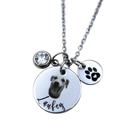 Collar o llavero personalizado con fotograbado de mascota