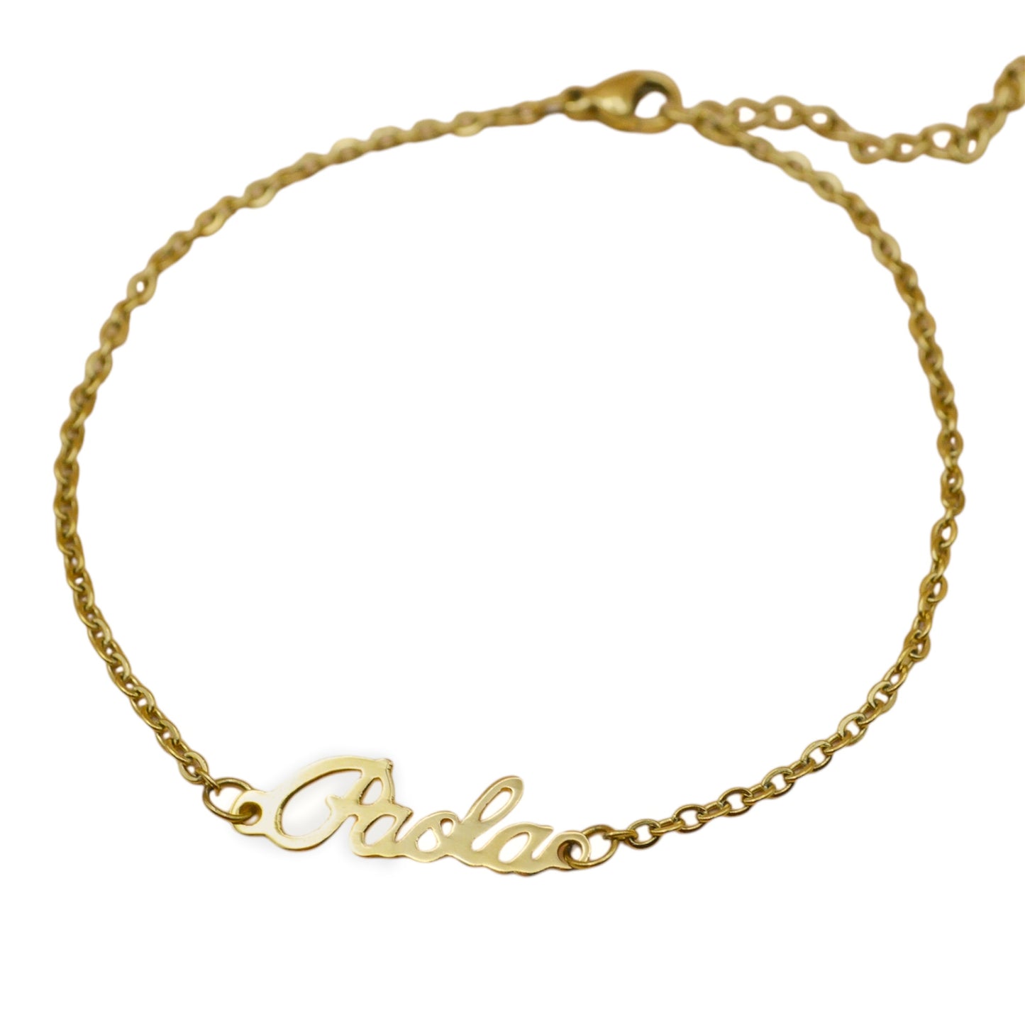 Pulsera o tobillera personalizada basic gold