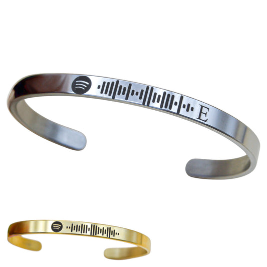 Brazalete personalizado Spotify acero inoxidable ajustable