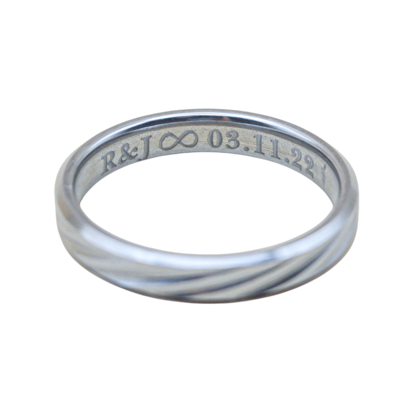 Argolla personalizada acero inoxidable silver