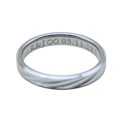 Argolla personalizada acero inoxidable silver