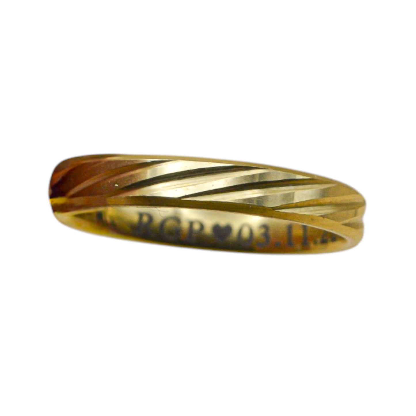Argolla personalizada acero inoxidable gold