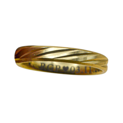 Argolla personalizada acero inoxidable gold