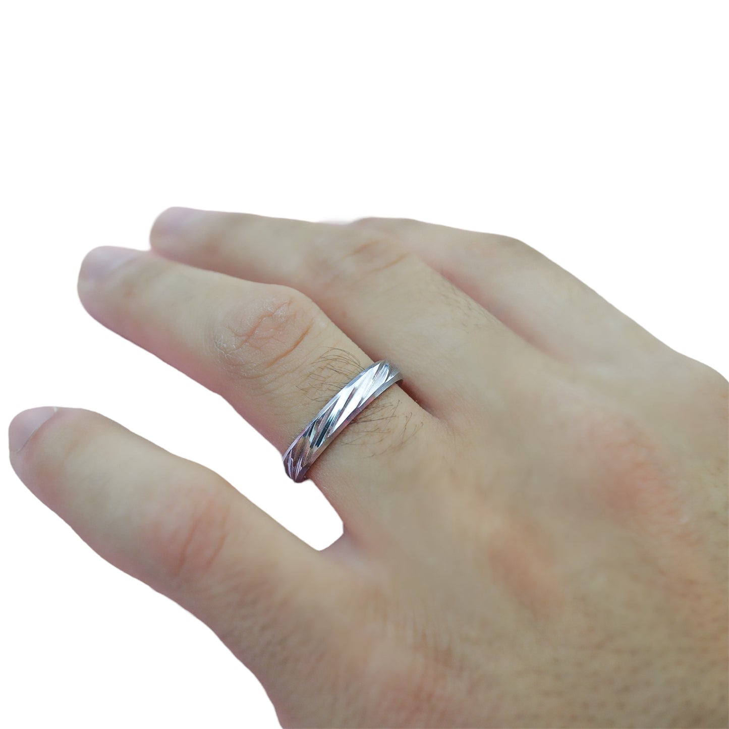 Argolla personalizada acero inoxidable silver