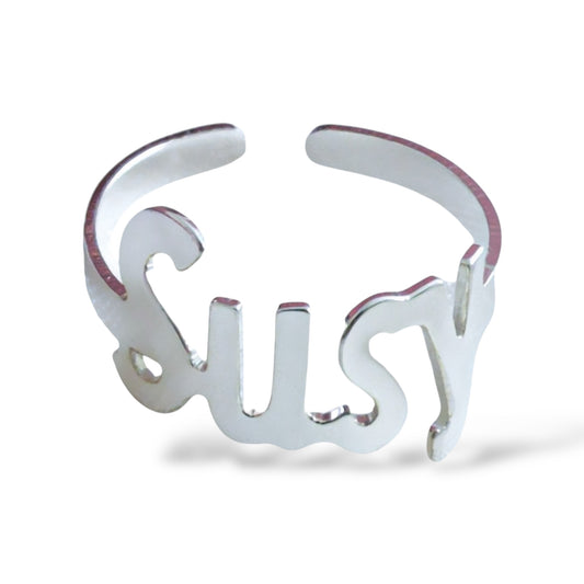 Anillo personalizado nombre ajustable