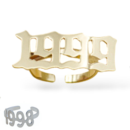 Anillo personalizado año ajustable