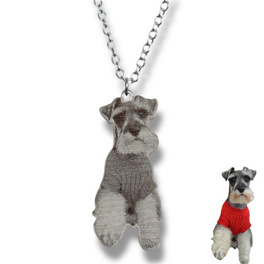 Collar silueta real de tu mascota - Cuerpo completo (Fotograbado estándar)