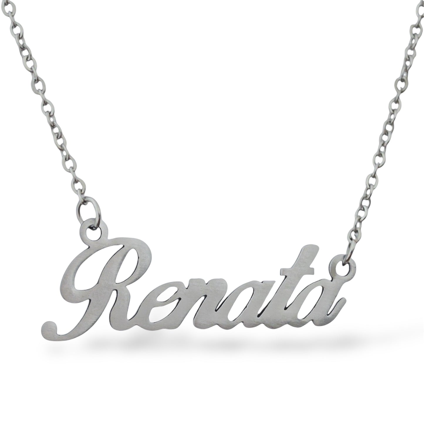 Collar personalizado entrelazado silver acero inoxidable