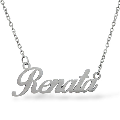 Collar personalizado entrelazado silver acero inoxidable