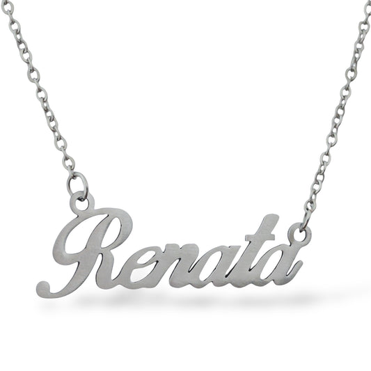 Collar personalizado entrelazado silver acero inoxidable