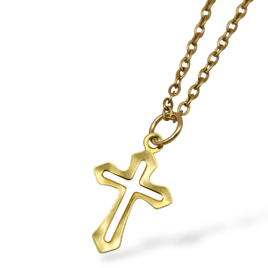 Collar cruz contorno