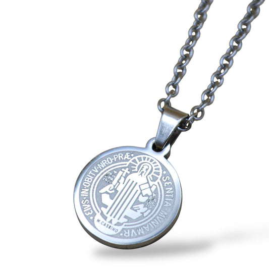 Collar San Benito acero inoxidable silver
