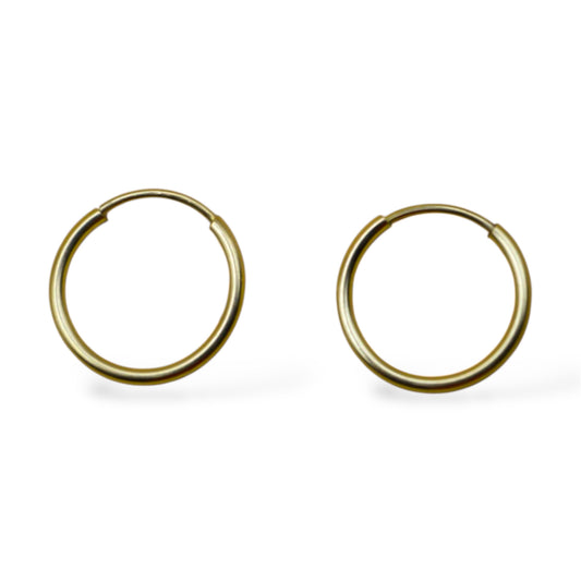 Arracada mediana 1 cm - Oro 10K