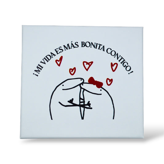 Caja de regalo "mi vida es más bonita contigo"