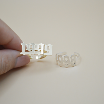 Anillo personalizado año ajustable